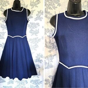 Vintage 1960s Jersey Modeller Terylene Swedish Dress SIZE S